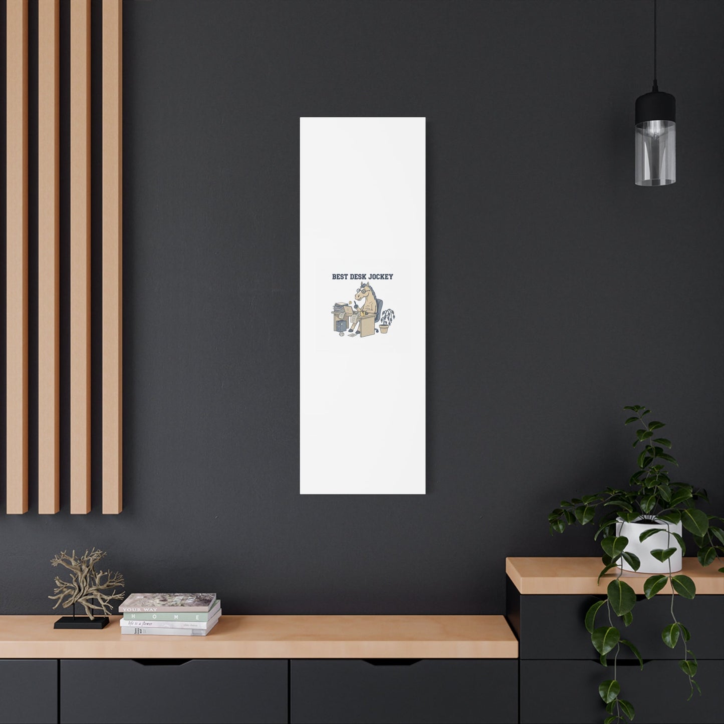 Best Desk Jockey Canvas, Workhorse Office Art | Corporate Burnout Parody