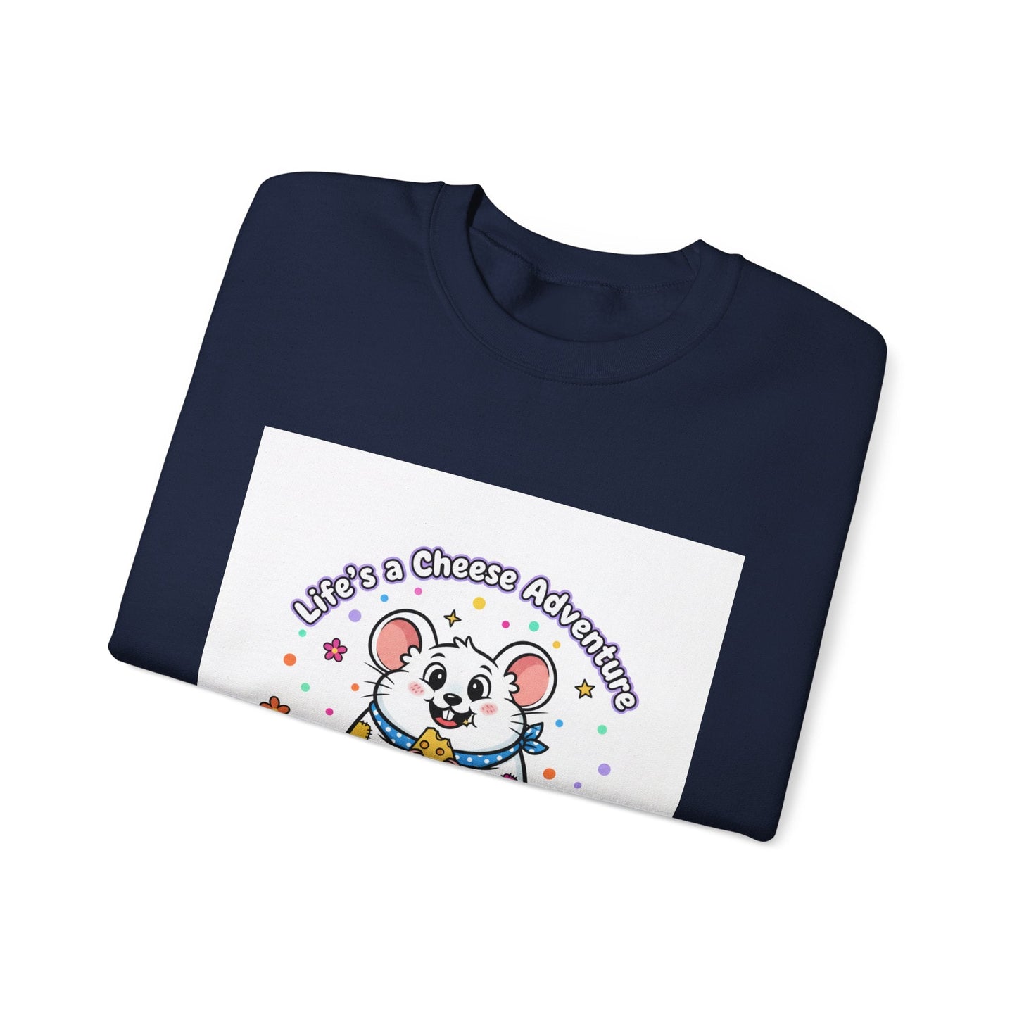 Mouse Cheese Adventure Sweatshirt | Rodent-Core, quirky animal pride
