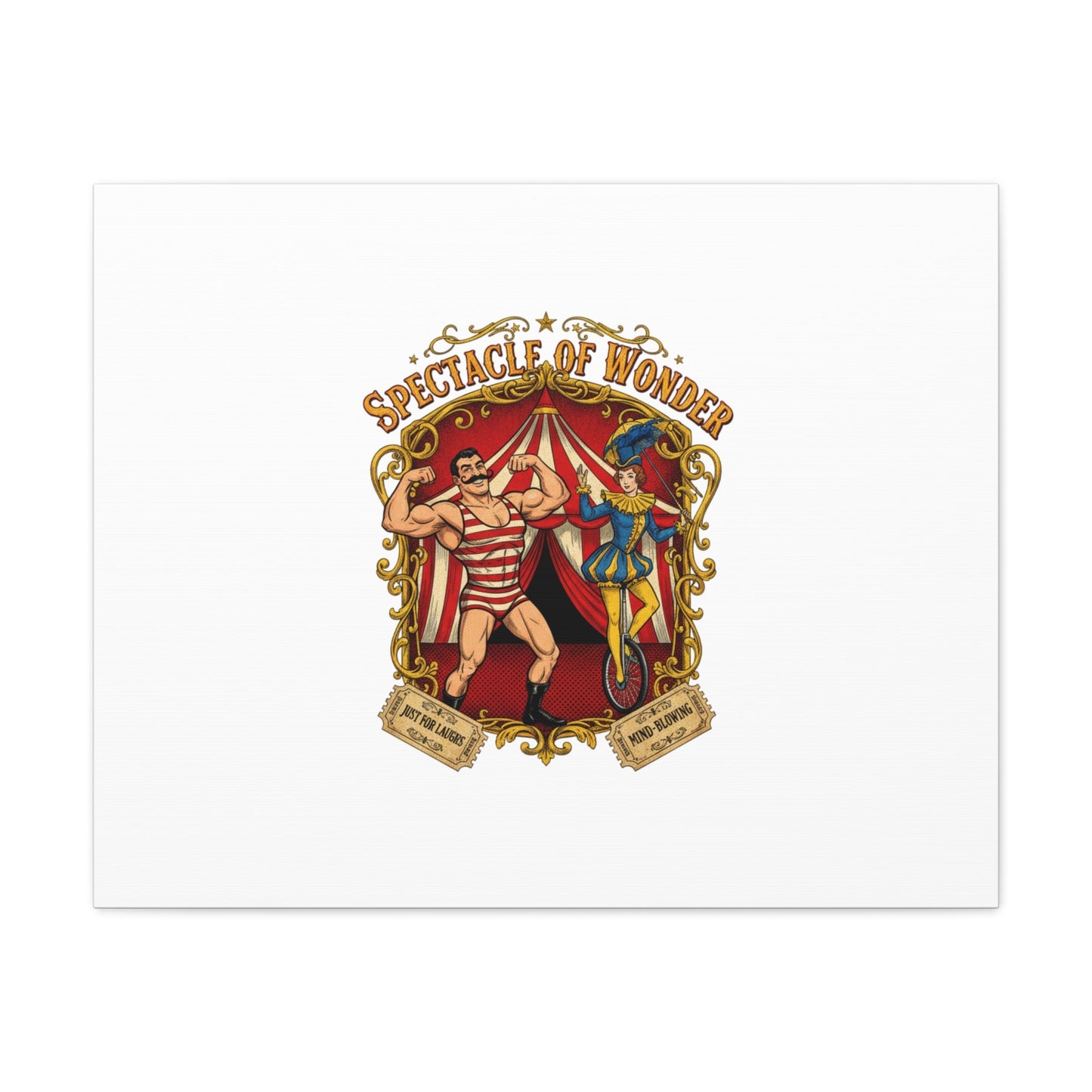 Spectacle of Wonder Circus Art Print, Canvas | Vintage Carnival Design