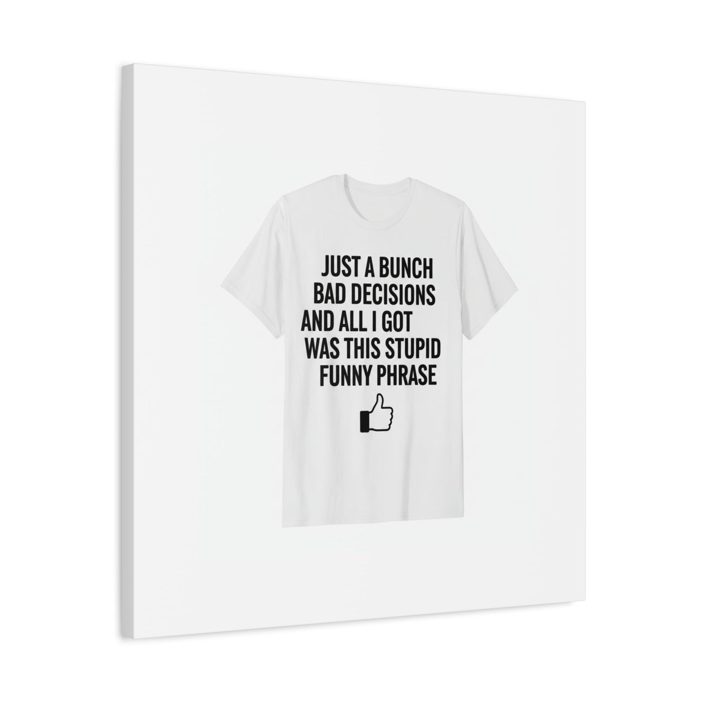 self-deprecating quote Canvas | sarcastic introvert wall art, anxiety humor