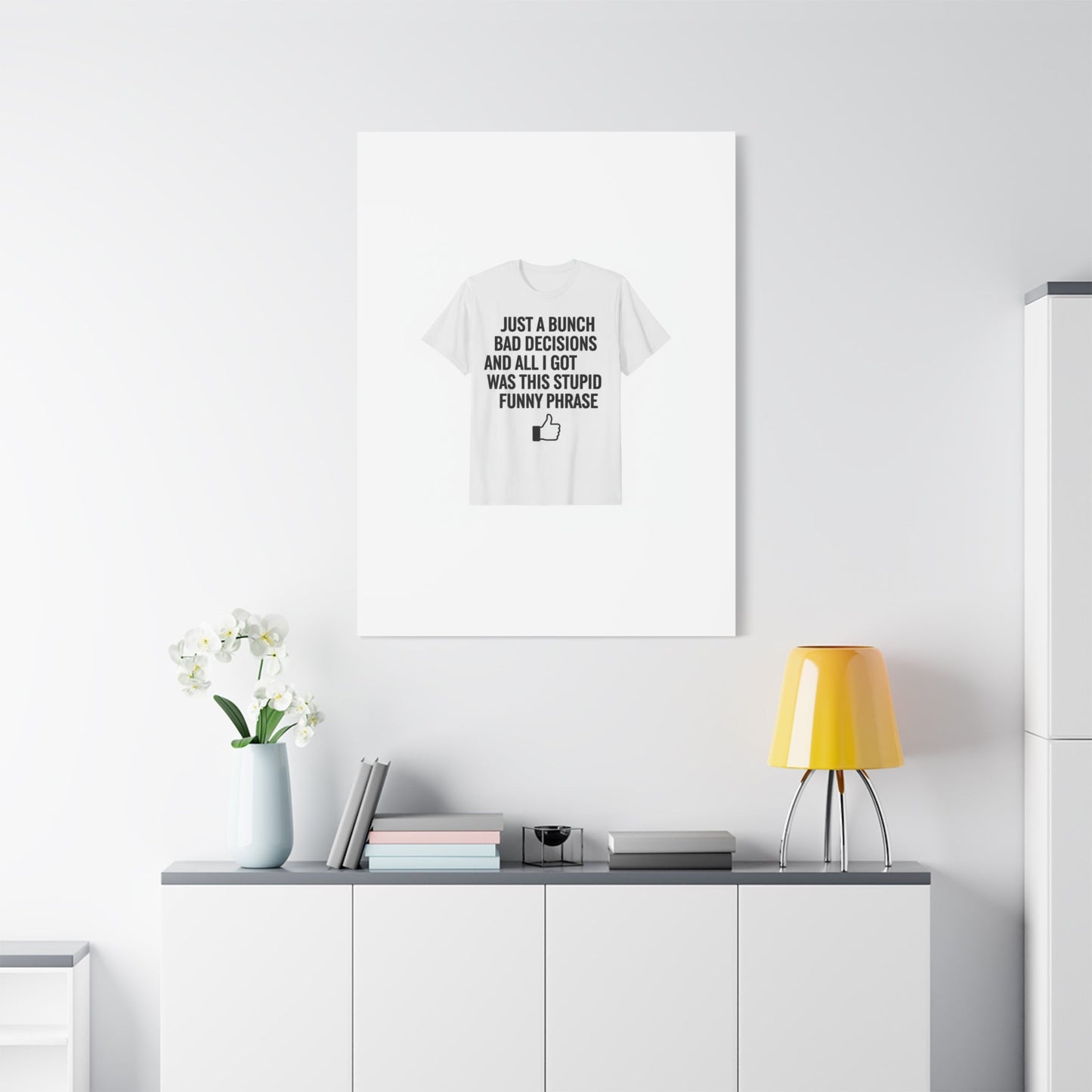 self-deprecating quote Canvas | sarcastic introvert wall art, anxiety humor