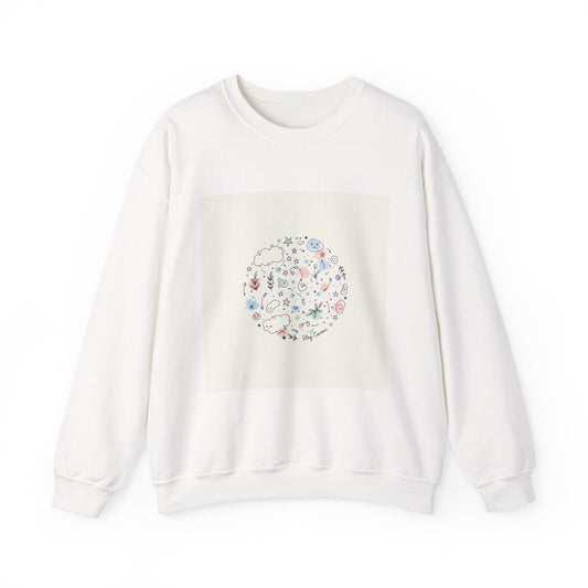 Hand-Drawn Doodle Circle Sweatshirt | line drawing, sketch pattern