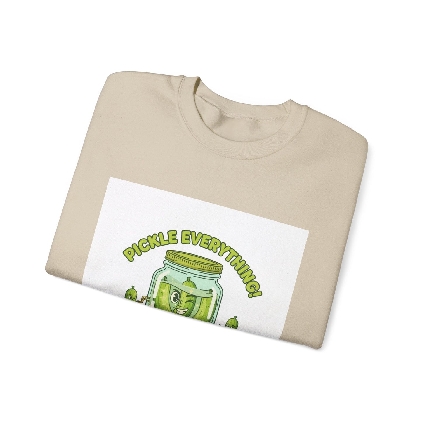Pickle Everything jar crewneck | pickle lover sweatshirt, brine design