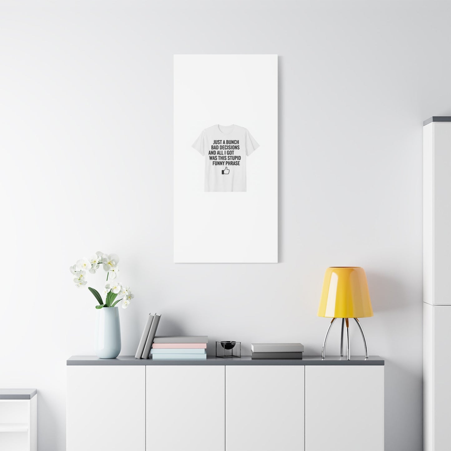 self-deprecating quote Canvas | sarcastic introvert wall art, anxiety humor