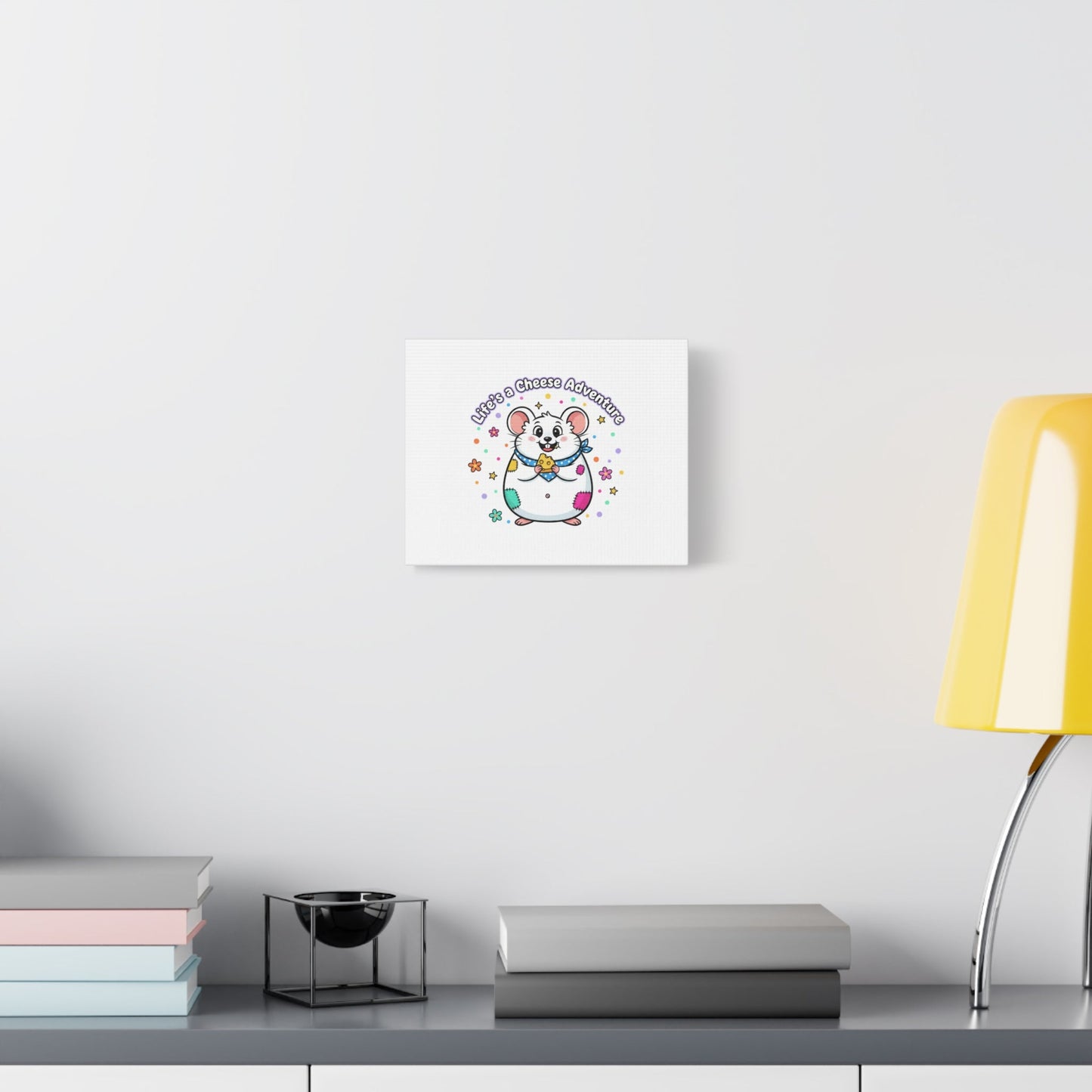 Life's a Cheese Adventure Canvas | Rodent-Core rat art print