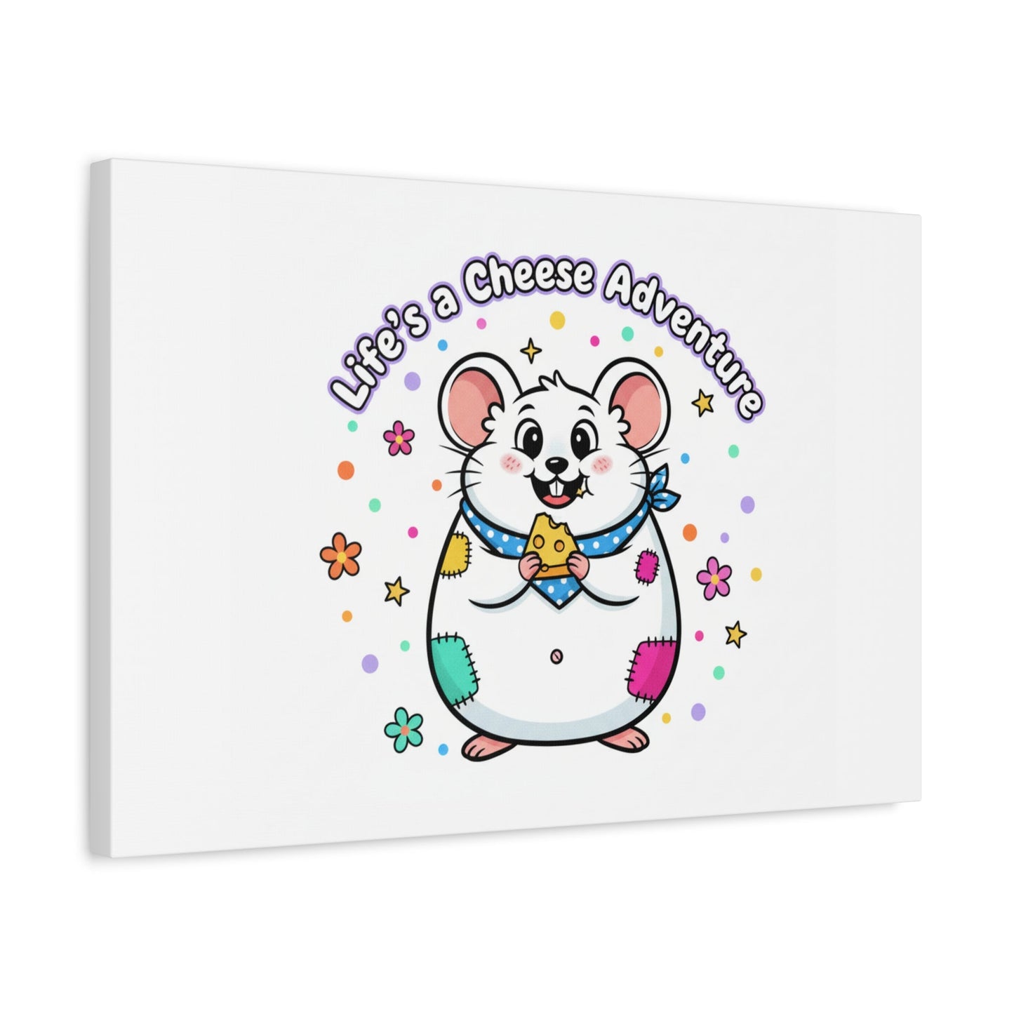 Life's a Cheese Adventure Canvas | Rodent-Core rat art print