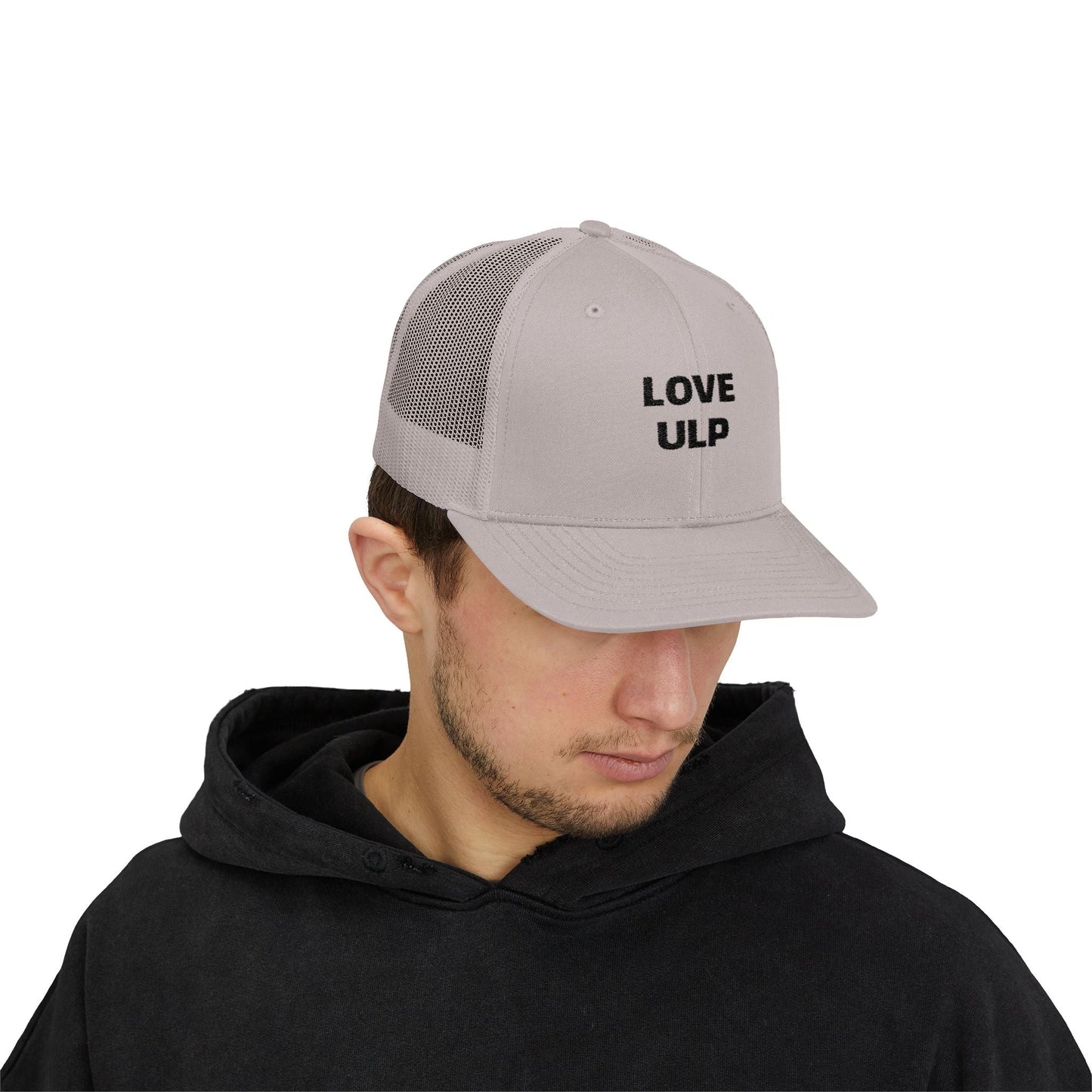 Love ULP Trucker Cap - Vintage Grey Mesh Snapback Hat