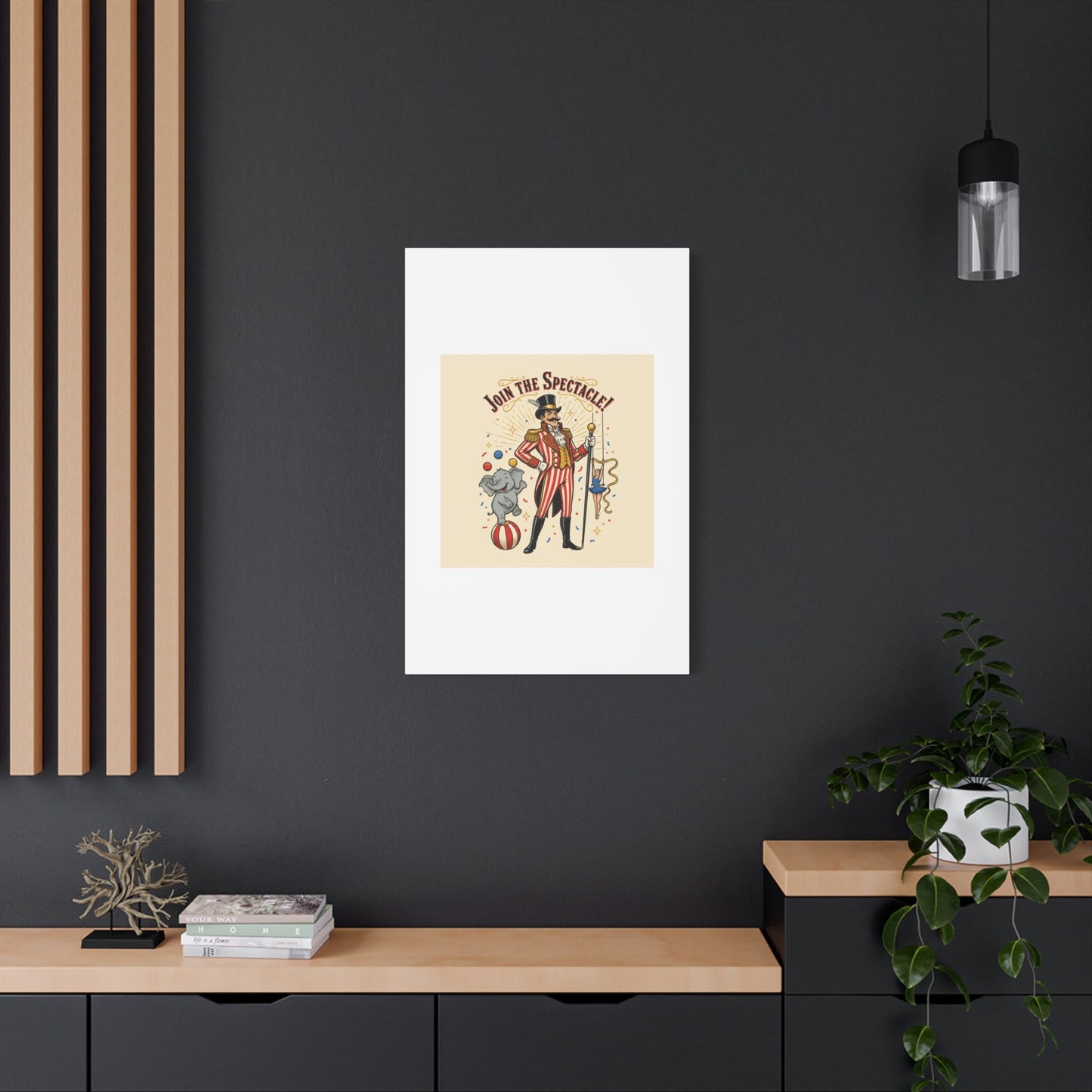 Join the Spectacle Circus Art Print | Matte Canvas, Stretched, Vintage Carnival Design