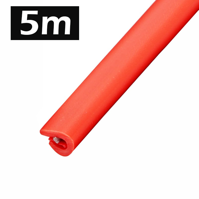 5M/10M Car Door trips Rubber Edge Protective Strips Side Doors Moldings Adhesive Scratch Protector Vehicle For Cars Auto