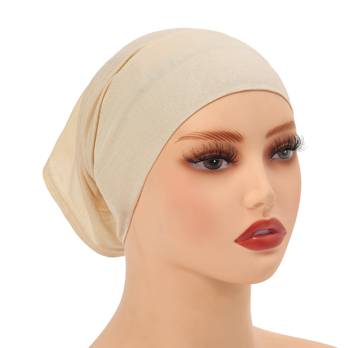 High-Quality Solid Color Silk-Cotton Lining Cap Women's Fashion Simple Versatile Wide-Brimmed Hat