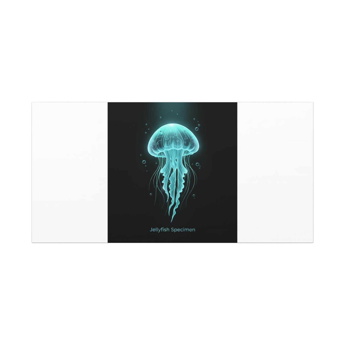 Bioluminescent Jellyfish Art Canvas | Deep Sea Aesthetic, Neon Glow