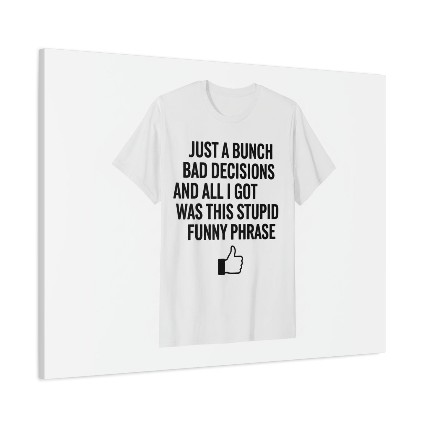 self-deprecating quote Canvas | sarcastic introvert wall art, anxiety humor