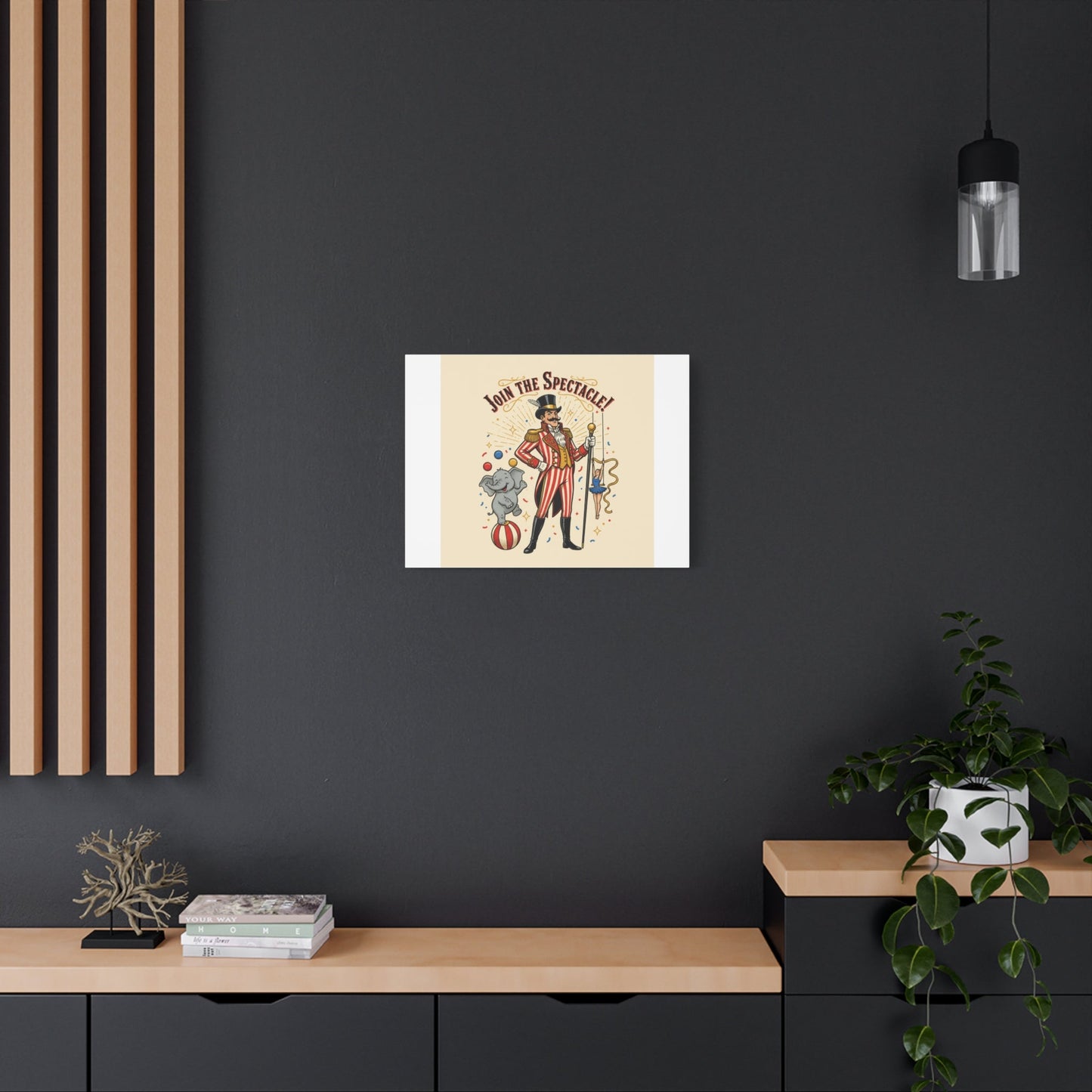 Join the Spectacle Circus Art Print | Matte Canvas, Stretched, Vintage Carnival Design