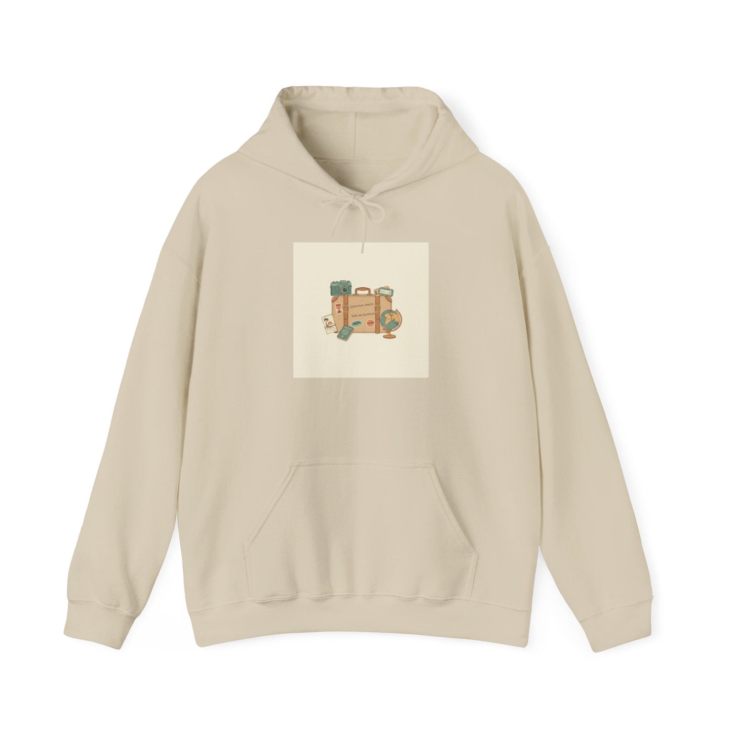 Vintage Postcard Travel Stamp Hoodie | retro travel, passport stamp