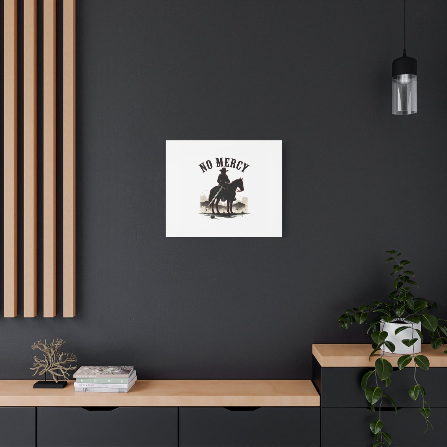 No Mercy Cowboy Skull Canvas | western skull art, gothic Americana
