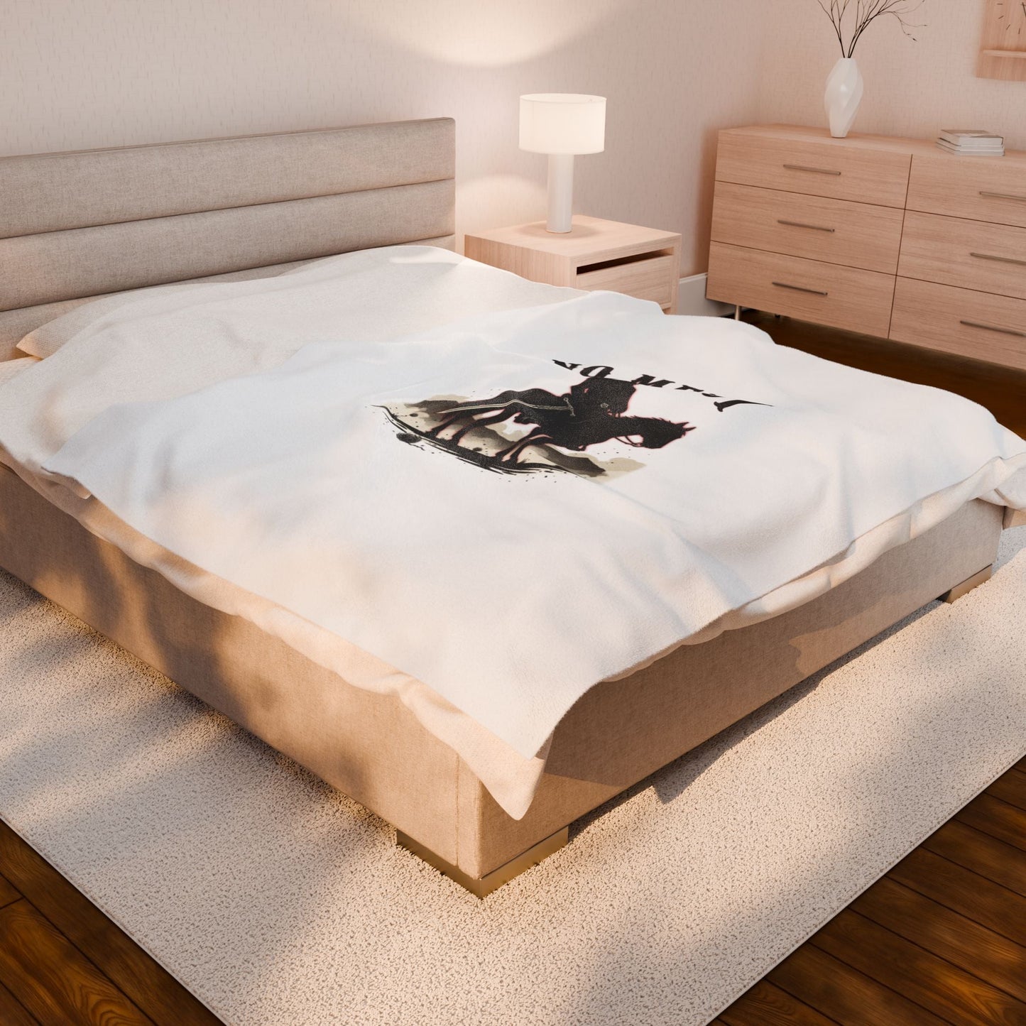No Mercy Cowboy Rider Blanket | western skull art, gothic Americana