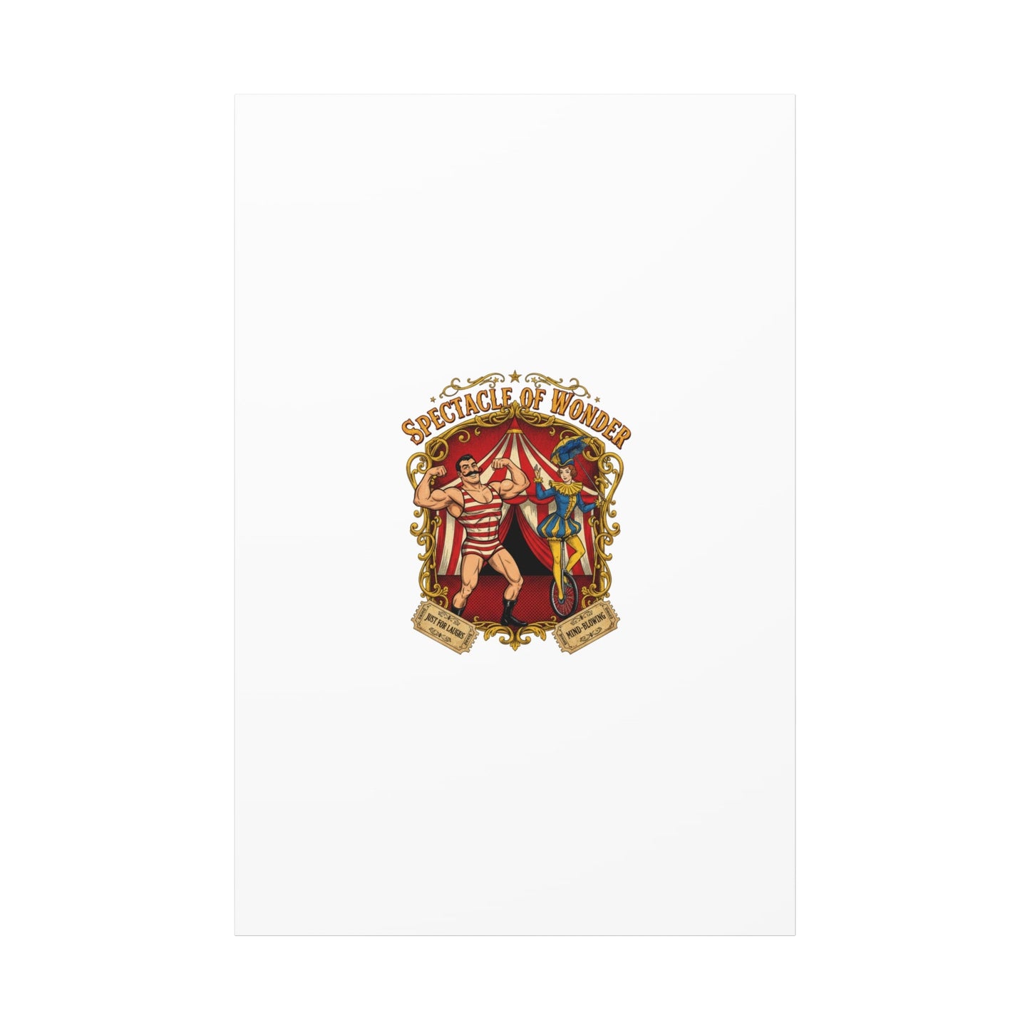 Spectacle of Wonder Circus Art Print, Canvas | Vintage Carnival Design