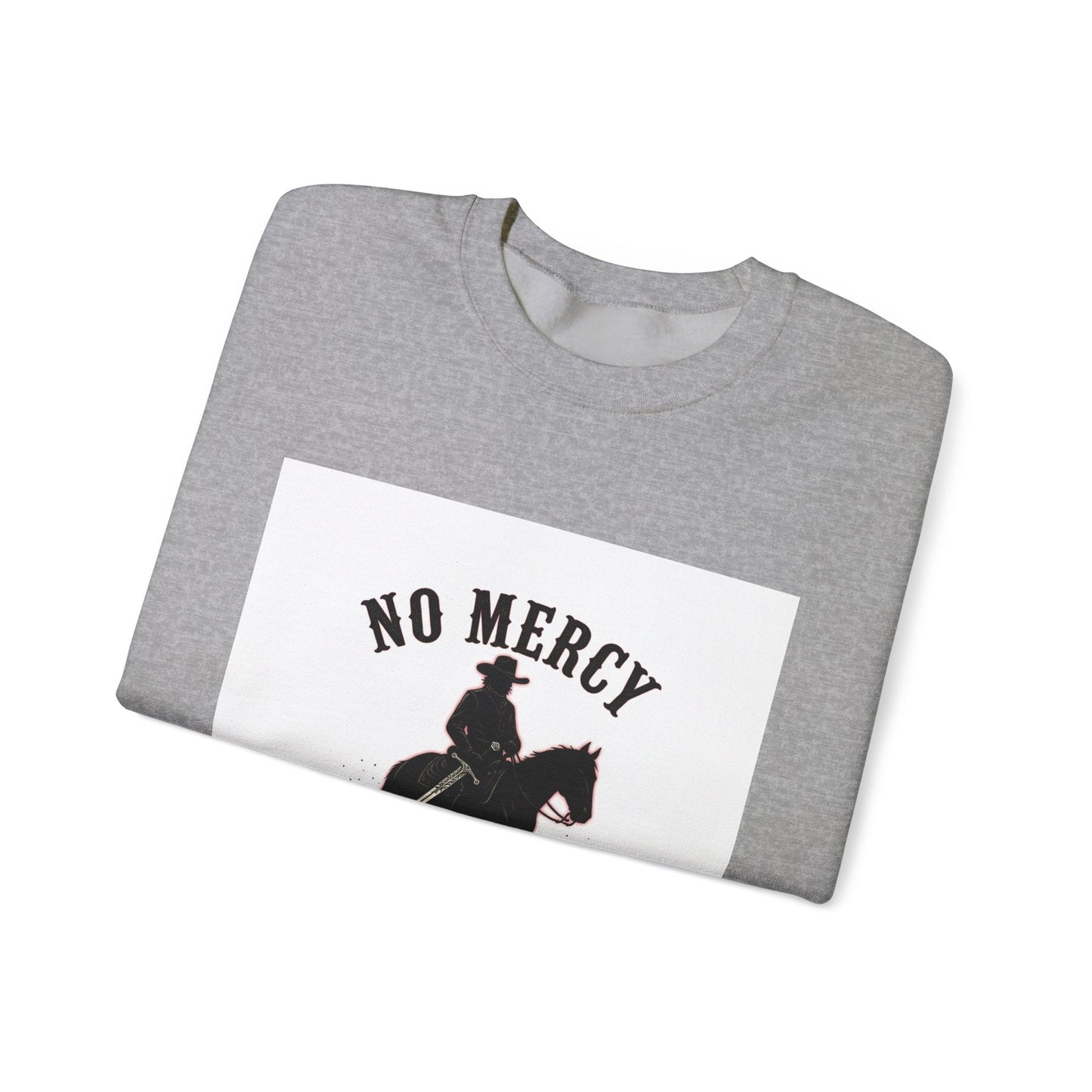 No Mercy cowboy silhouette Sweatshirt | western skull art, gothic Americana