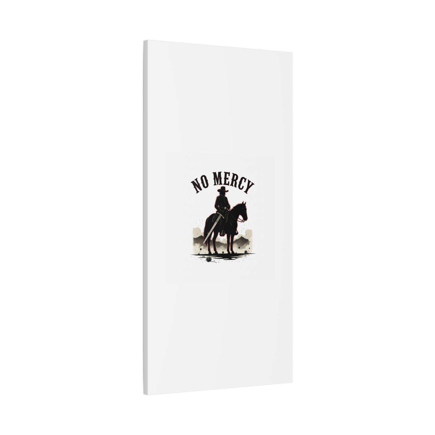 No Mercy Cowboy Skull Canvas | western skull art, gothic Americana