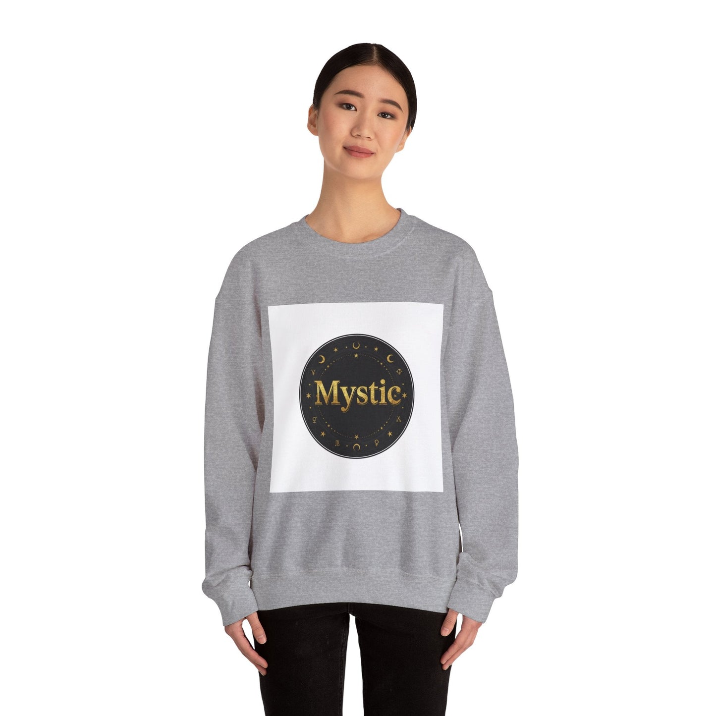 Mystic circle occult typography Sweatshirt | tarot typography, esoteric print