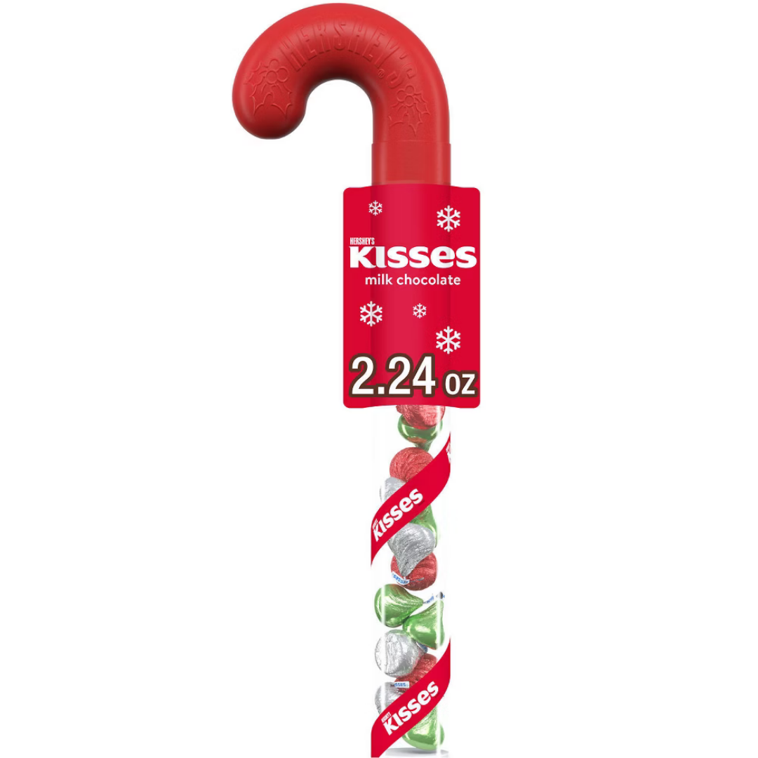 Hershey's Kisses Milk Chocolate Holiday Cane (2.24 oz)
