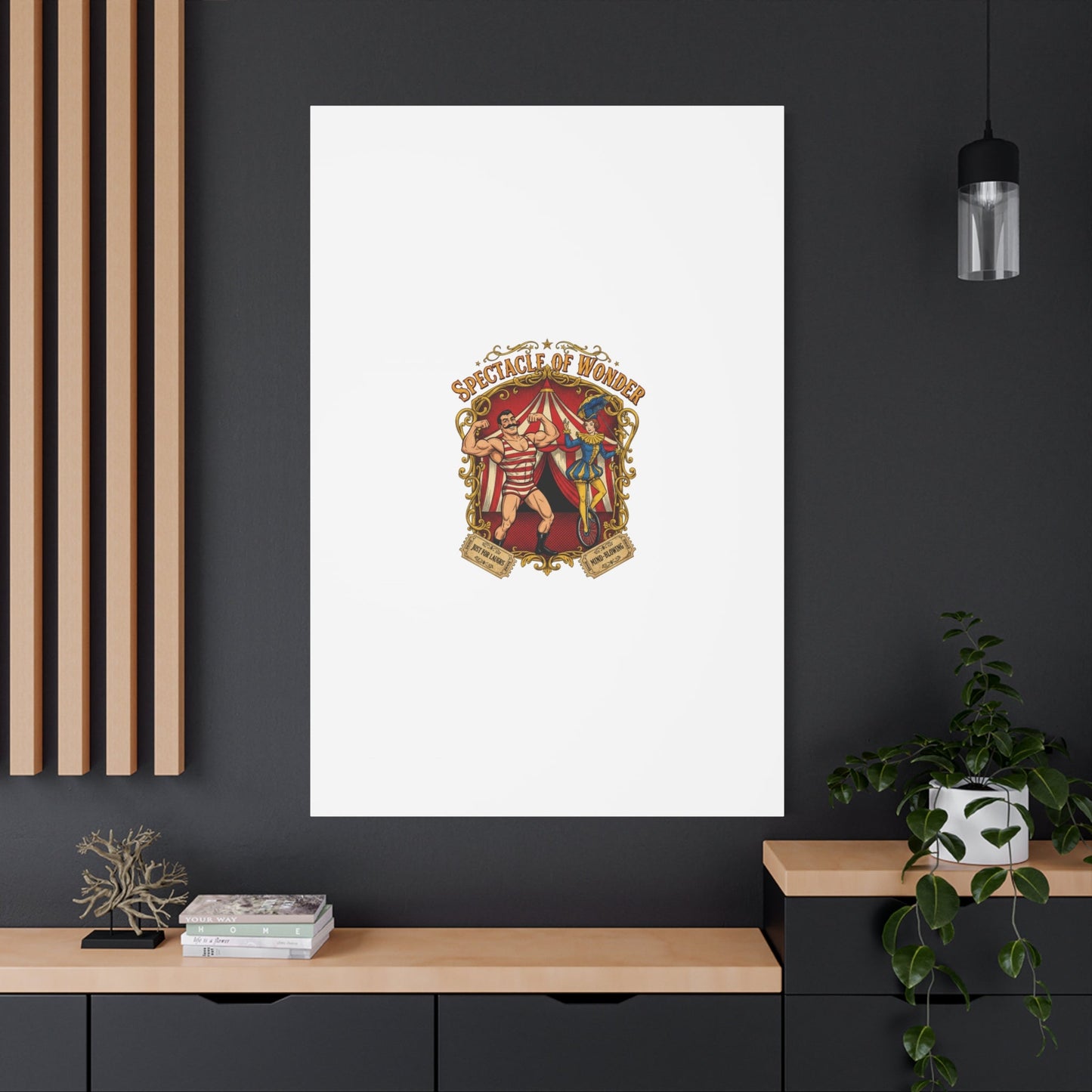 Spectacle of Wonder Circus Art Print, Canvas | Vintage Carnival Design