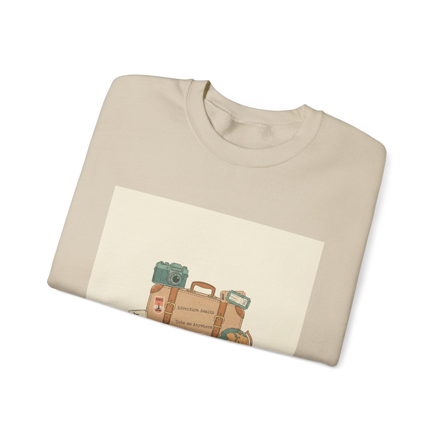 Vintage Travel Postcard Sweatshirt | travel stamps, wanderlust design