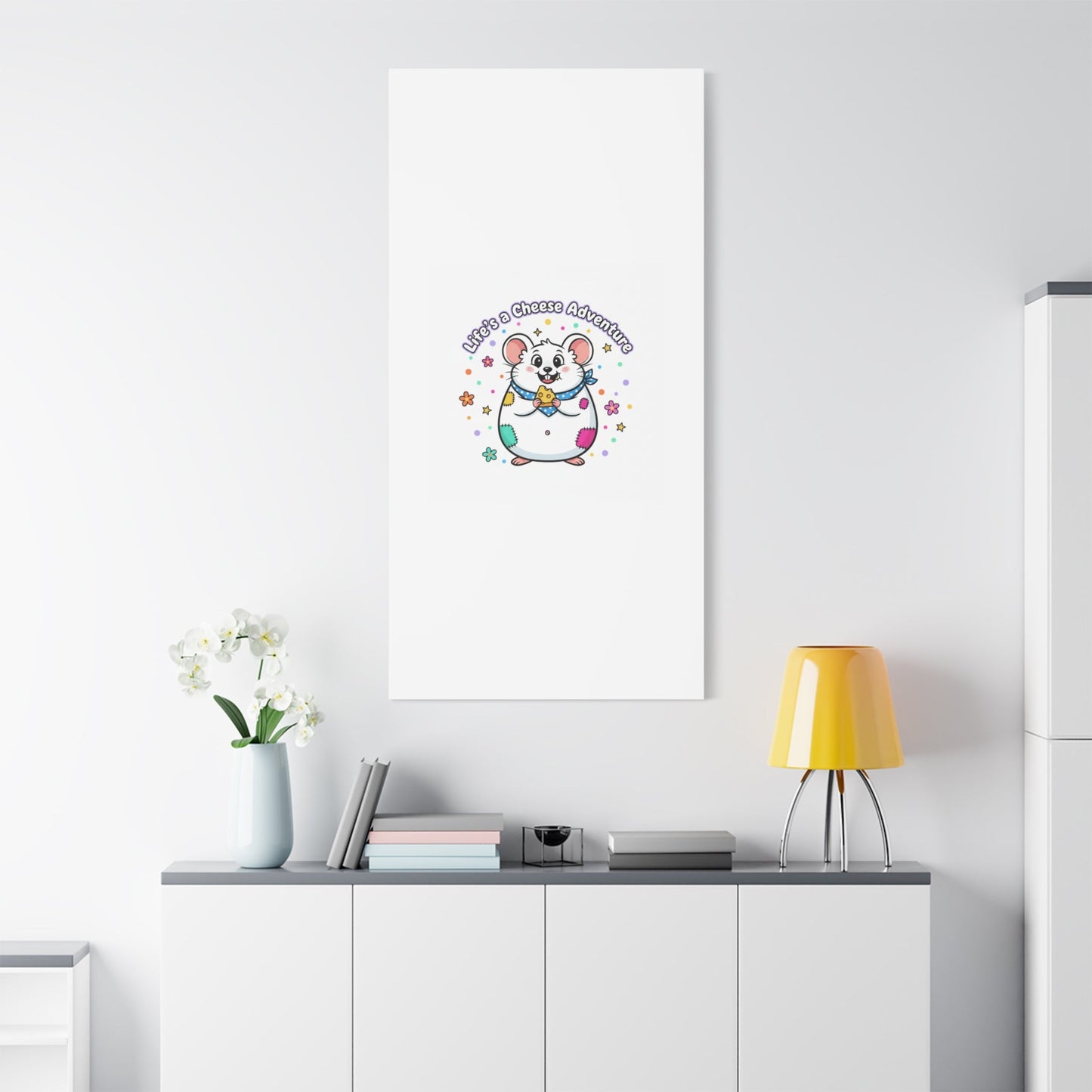 Life's a Cheese Adventure Canvas | Rodent-Core rat art print