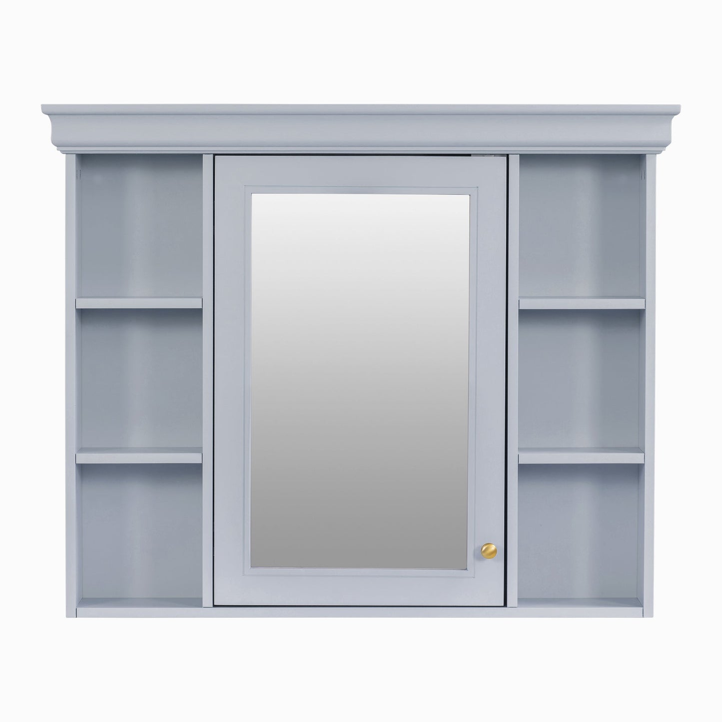 36'' Bathroom Vanity with Medicine Cabinet, Modern Mirror Cabinet with Adjustable Shelf, Bathroom Storage Cabinet with 4 Drawers