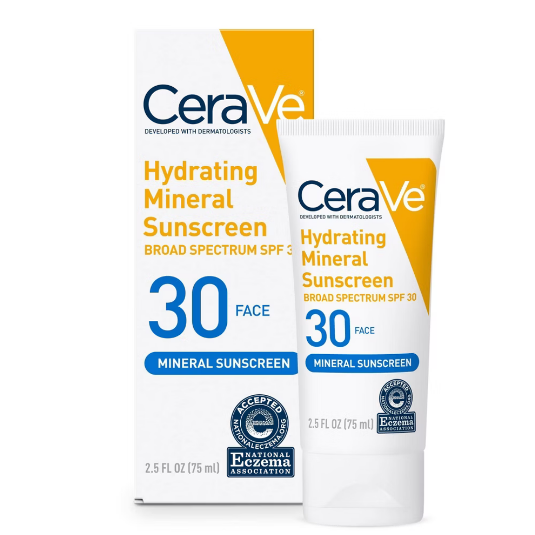 CeraVe Hydrating Mineral Face Sunscreen SPF 30 (1.7oz)