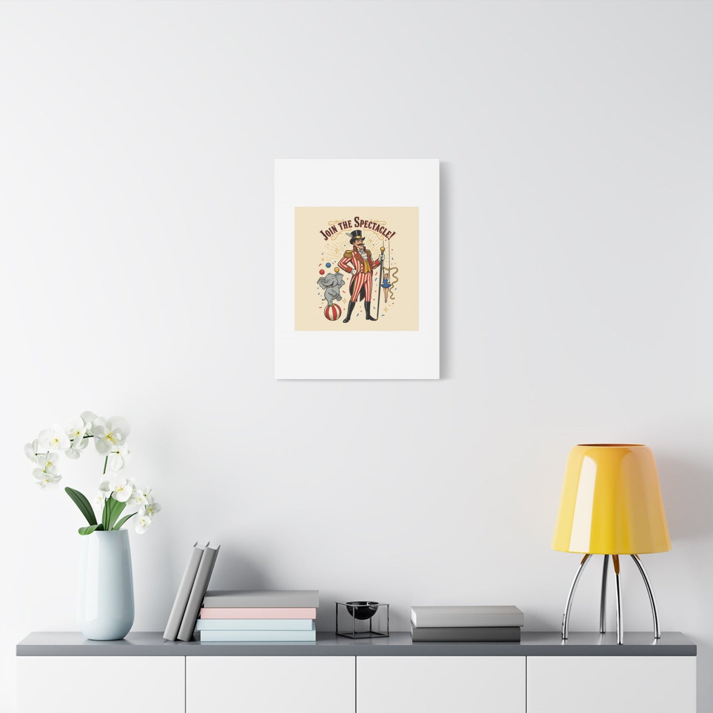 Join the Spectacle Circus Art Print | Matte Canvas, Stretched, Vintage Carnival Design