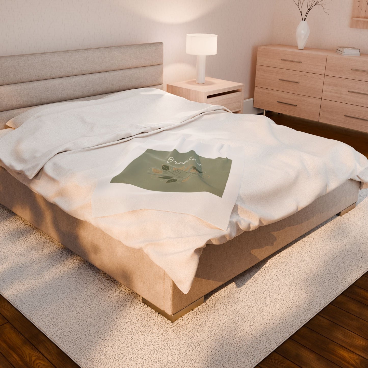Breathe Mountain Line Blanket | nature vibes, calming forest symbols