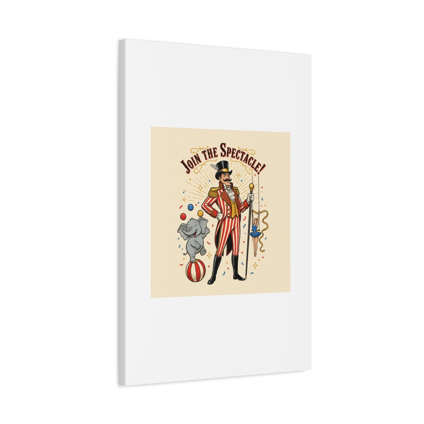 Join the Spectacle Circus Art Print | Matte Canvas, Stretched, Vintage Carnival Design