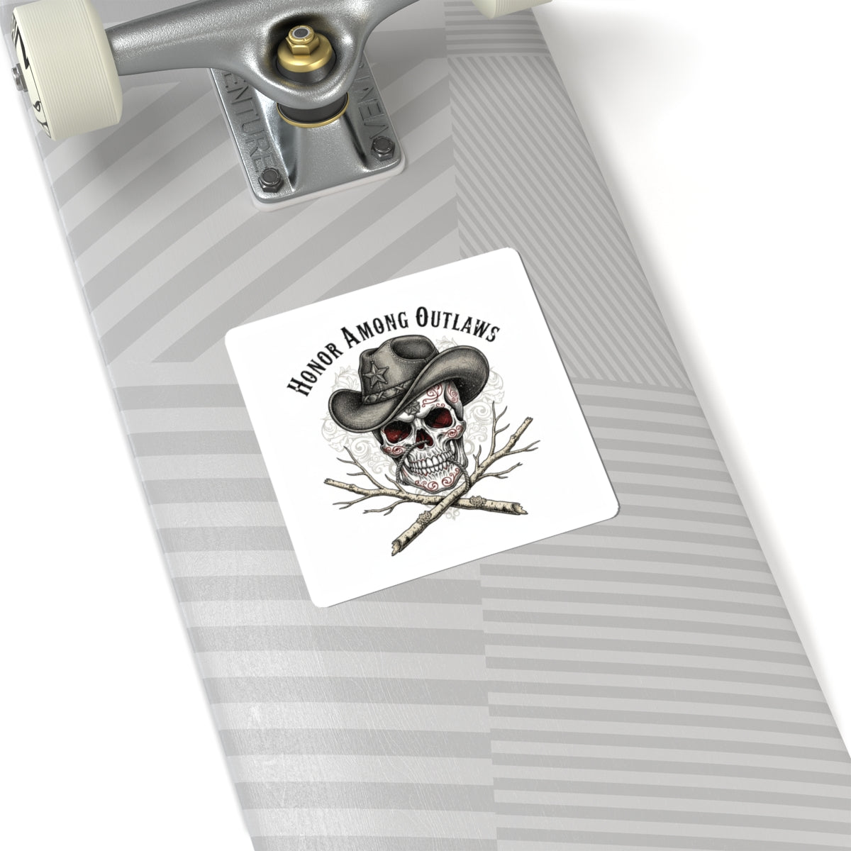 Honor Among Outlaws Sticker | Western Skull Art, Gothic Americana