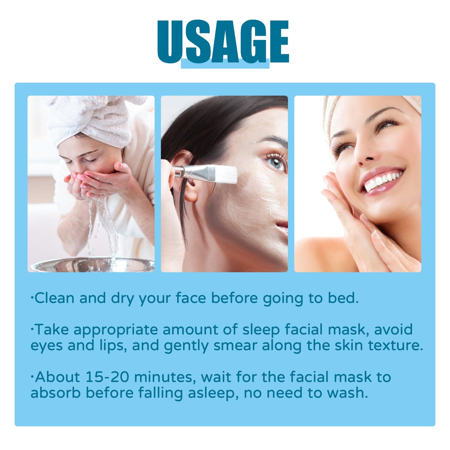Apply A Sleep Mask, Moisturize Shrink Pores Reduce Facial Melanin Refreshing Mask