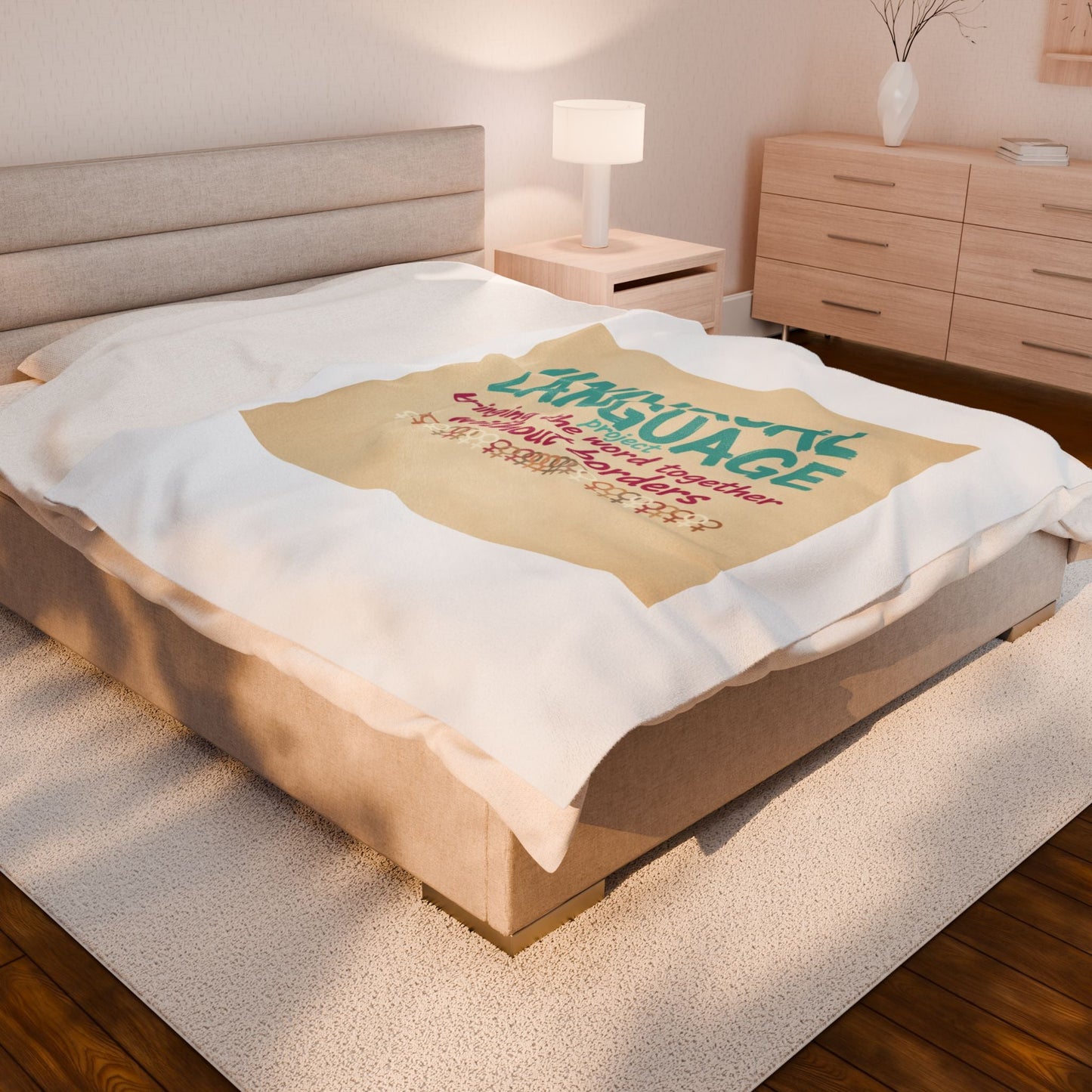 Universal Language Blanket | empowerment slogan, girl power throw