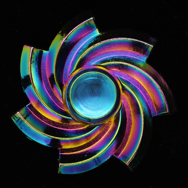 Electroplating colorful fingertip spinning top