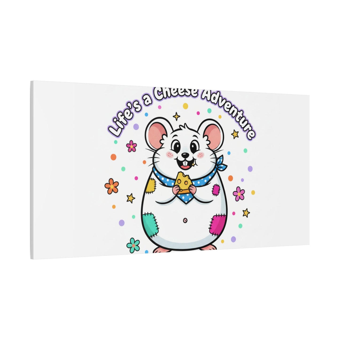 Life's a Cheese Adventure Canvas | Rodent-Core rat art print