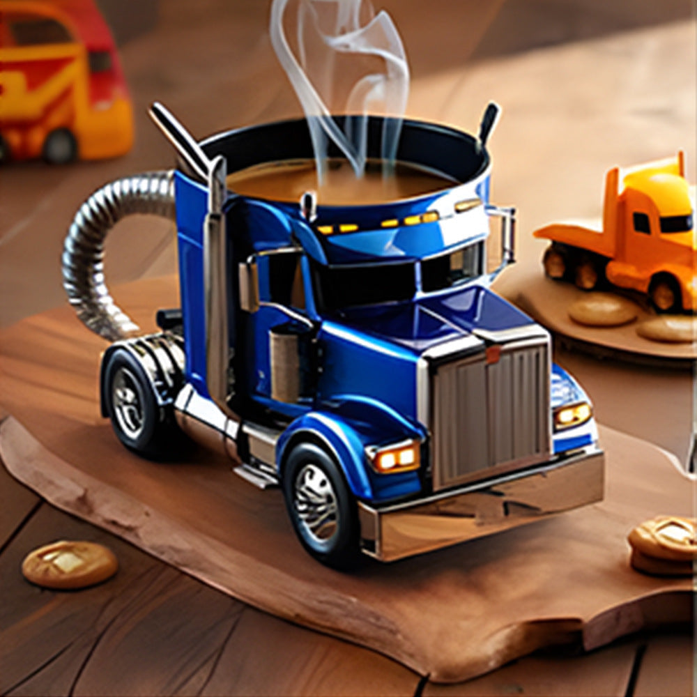 Semi Truck Coffee Mugs Handmade Home Semi Truck Coffee Cup Mugs