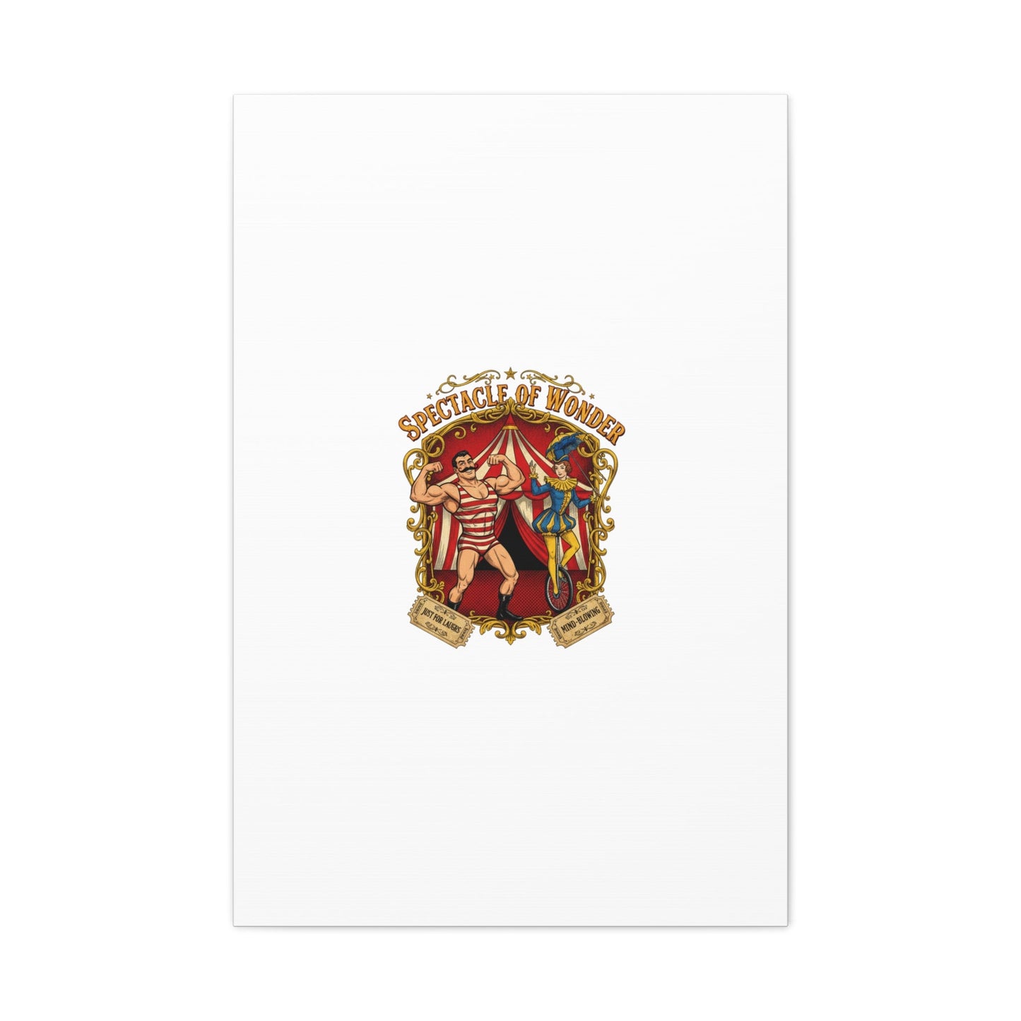 Spectacle of Wonder Circus Art Print, Canvas | Vintage Carnival Design