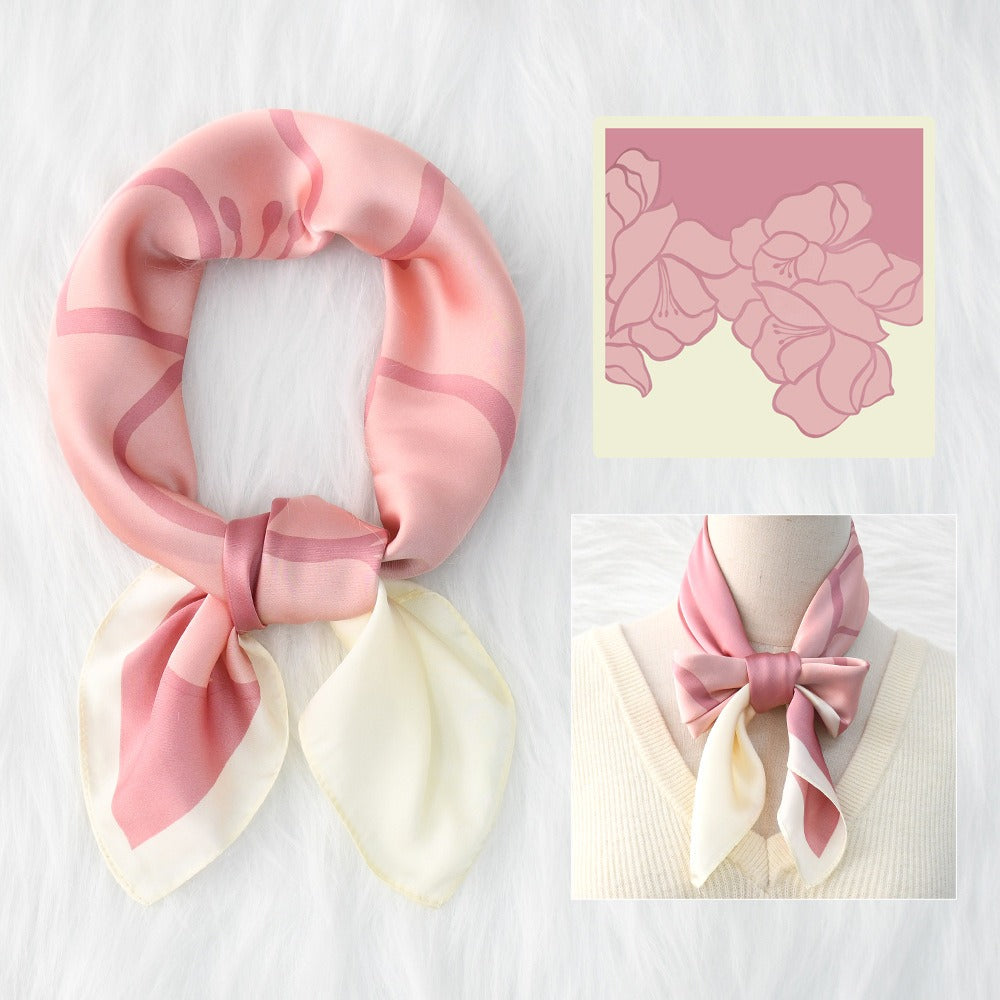 Silk Scarf Women's Sunscreen Beach Imitation Silk Versatile Silk Scarf Neckband