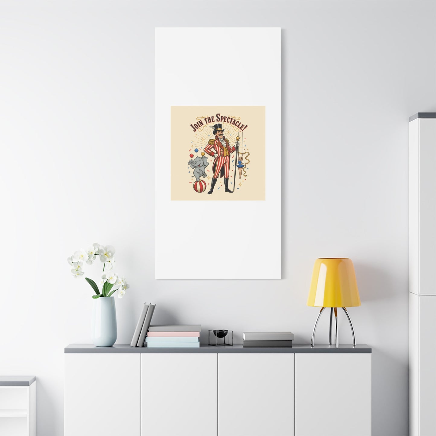 Join the Spectacle Circus Art Print | Matte Canvas, Stretched, Vintage Carnival Design