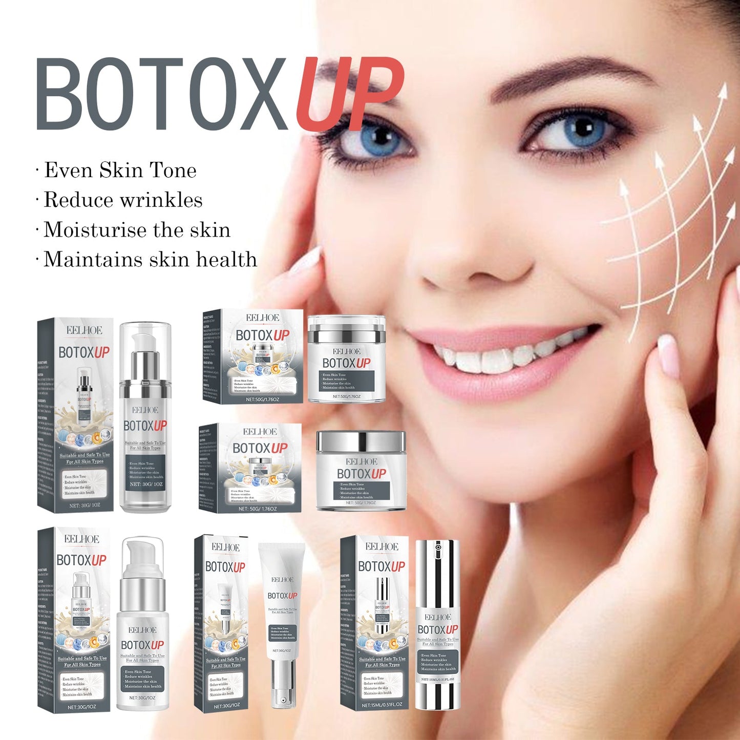 Face Fine Line Whitening Cream, Firming Skin Repairing And Smoothing Fine Lines Delicate Pores Cream