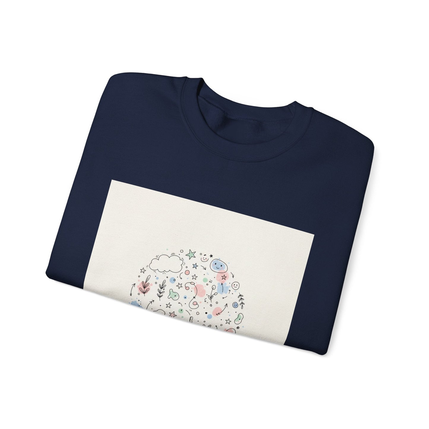 Hand-Drawn Doodle Circle Sweatshirt | line drawing, sketch pattern