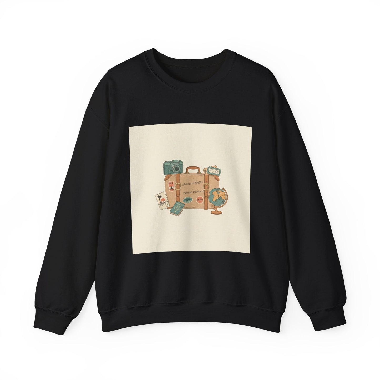 Vintage Travel Postcard Sweatshirt | travel stamps, wanderlust design