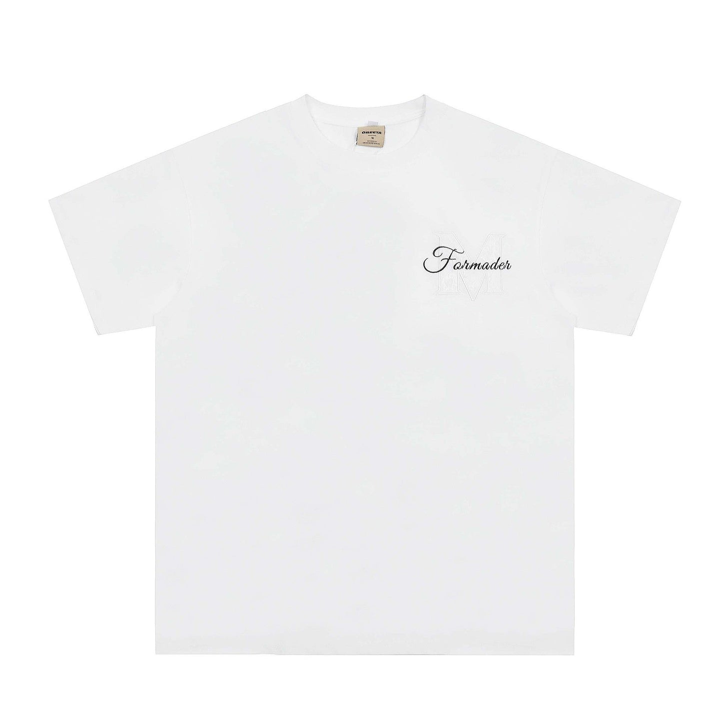 Niche High Street Floral Letter Print Short Sleeve T-Shirt INS Trendy American Summer Men's Casual Crew Neck Half Sleeve