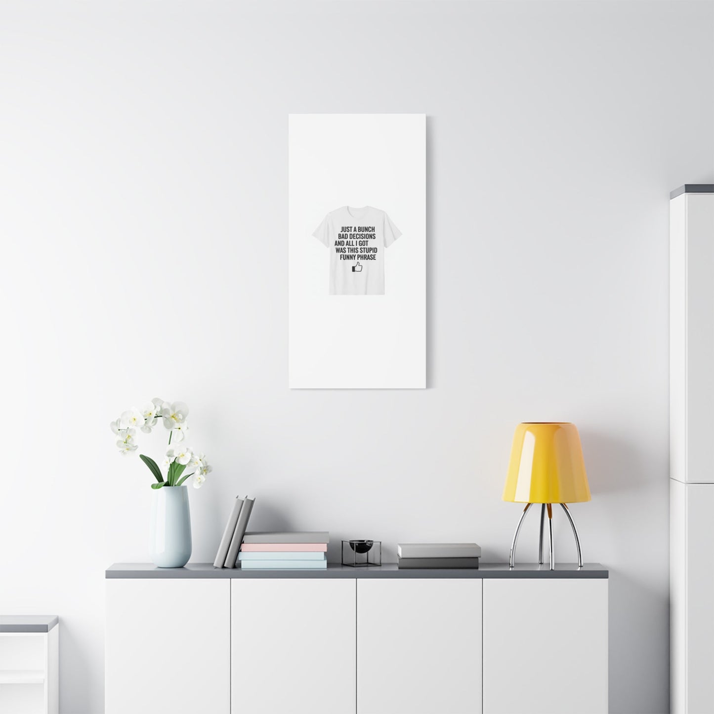 self-deprecating quote Canvas | sarcastic introvert wall art, anxiety humor