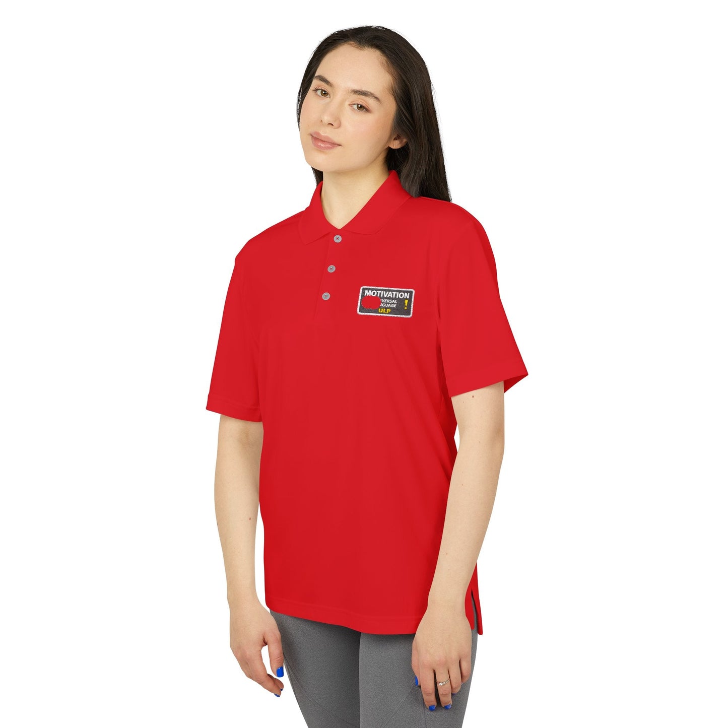 Motivation Is a Universal Language Polo — Unisex Performance Polo