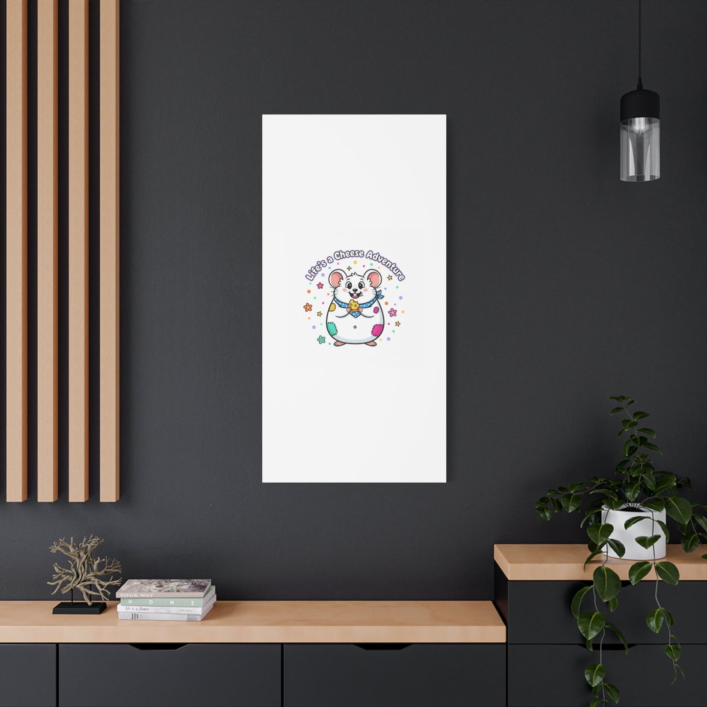 Life's a Cheese Adventure Canvas | Rodent-Core rat art print