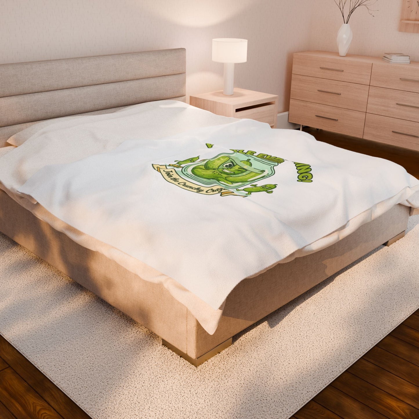 Pickle Everything Jar Design Plush Blanket | Brine Design, Pickle Lover